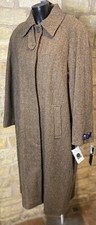 Moon Fabrics Tweed Hand Woven In England Ladies Shetland Wool Coat Size 20 22