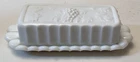 Vintage Westmoreland Paneled Grape Milk Glass 1/4 Pound Covered Butter