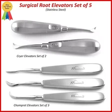 Dental Oral Surgery Root Elevators Kit Chompret Luxating Elevators Cryer