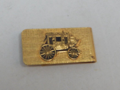 Well Fargo Bank MONEY CLIP banking WF retro stagecoach western wallet vintage