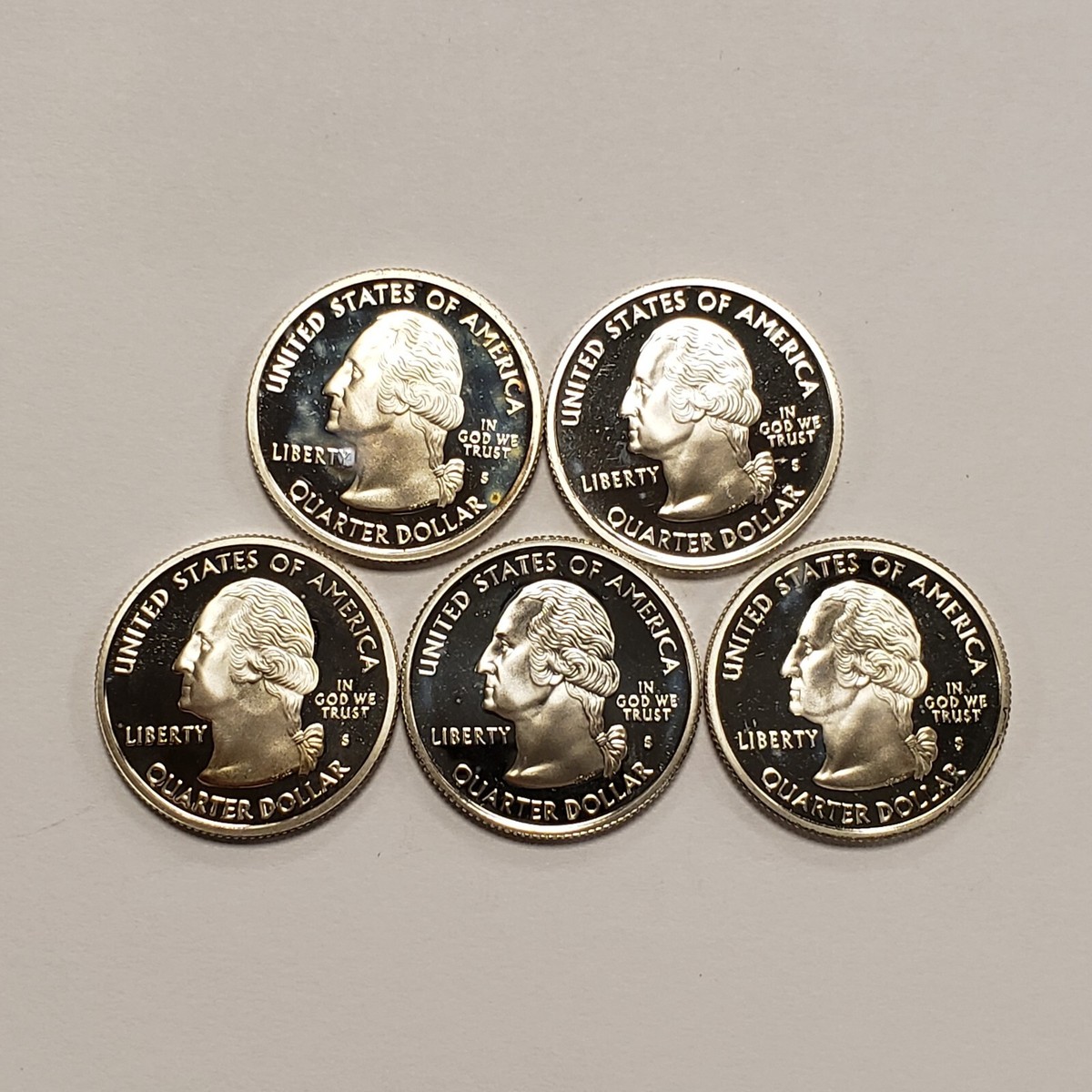 2005-S 25c Silver State Quarter 5 Piece Set - Proof Cameos
