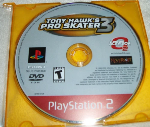 Tony Hawk's Pro Skater 3 Sony PlayStation 2 PS2 DISC ONLY