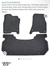 R5 Automotive 2.5 Floor Mats Dodge Ram1500 Ram 2019-25