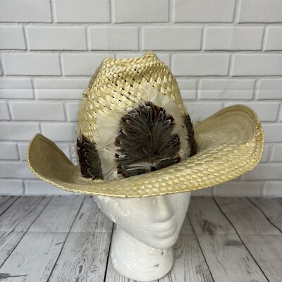 Resistol Cowboy Hat 7 1/8 Stagecoach Western Feather Vinylcote Self Conforming Vintage Resistol Self Conforming Stagecoach Lariat Tanbark 4  main image 4