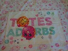 Shopkins TWIN FLAT SHEET PILLOW CASE EUC