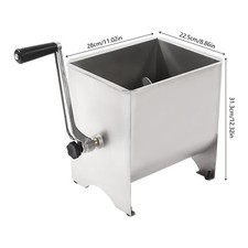 9kg/20lbs Manual Meat Mixer Meat Mixing Machine Free Standing Stainless SteelUS