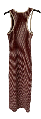 Ladies Stradivarius Crochet Style Long Bodycon Dress Brown/Cream Size Large  | eBay UK