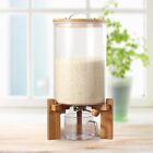 Cereal Storage Dispenser Rice/Grain Dry Food Glass Container 5L/7.5L With Valve