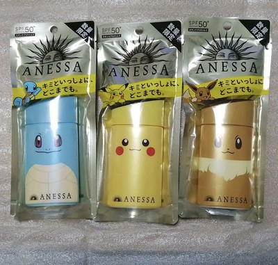 Shiseido Anessa Pokemon Pikachu X Eevee X Squirtle All Set Uv Sunscreen Ltd Ebay