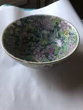 Chinese porcelain bowl, famille rose glazed,