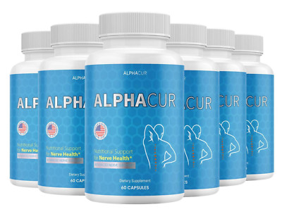 (6 Pack) AlphaCur Nerve Relief Capsules, Alpha Cur Nerve Health