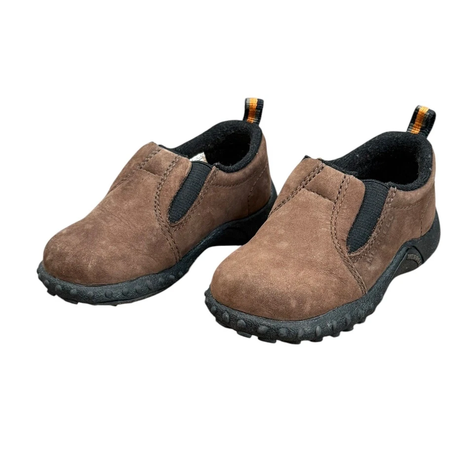 Zapato Infantil Merrell Jungle Mocasín Nubuck Junior Marrón Oscuro Talla 5 Rendimiento Foto 3 de 4