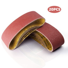 40PCS Belt Sander Sandpaper 3x21 Sanding Belts 40 60 80 120 150 240 400 Grit USA