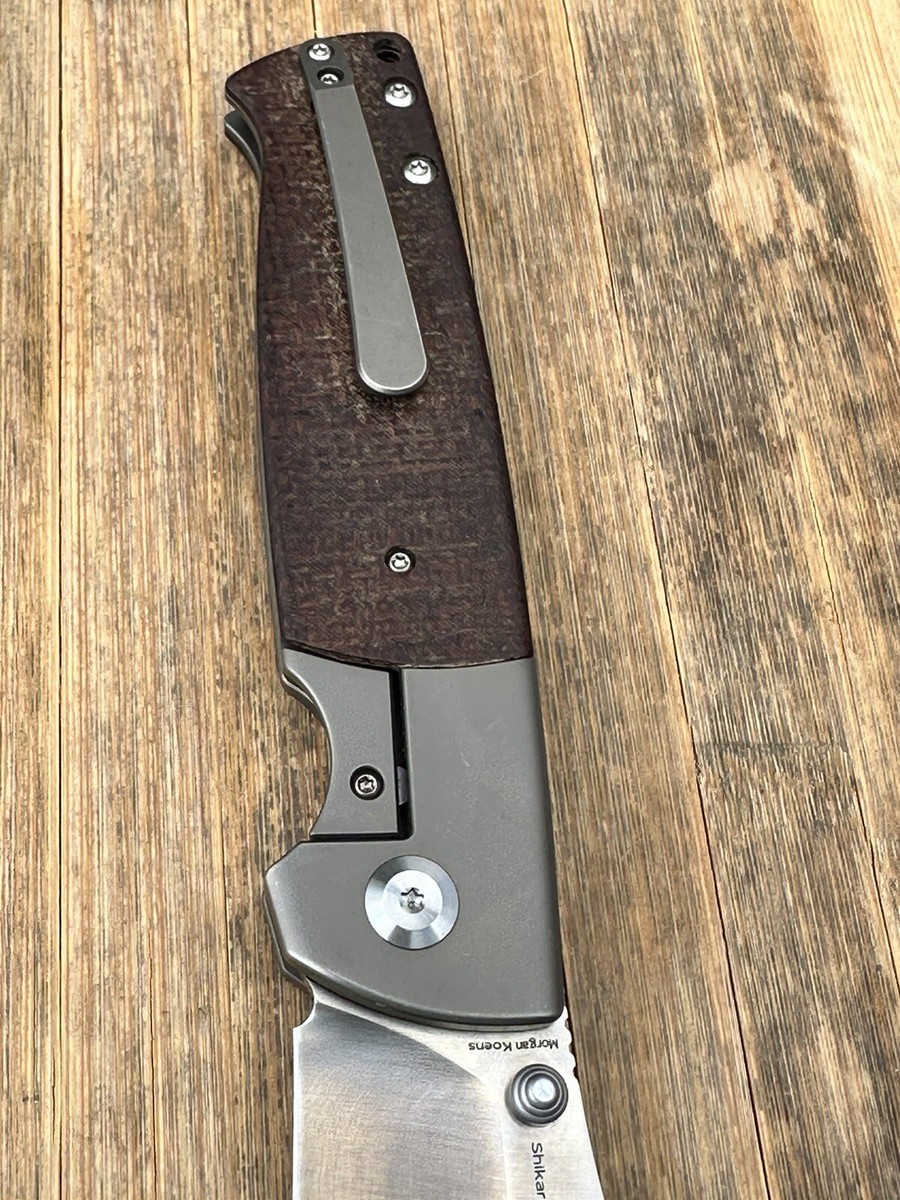 KANSEPT KNIVES K1027A2 SHIKARI TITANIUM BOLSTERS BROWN