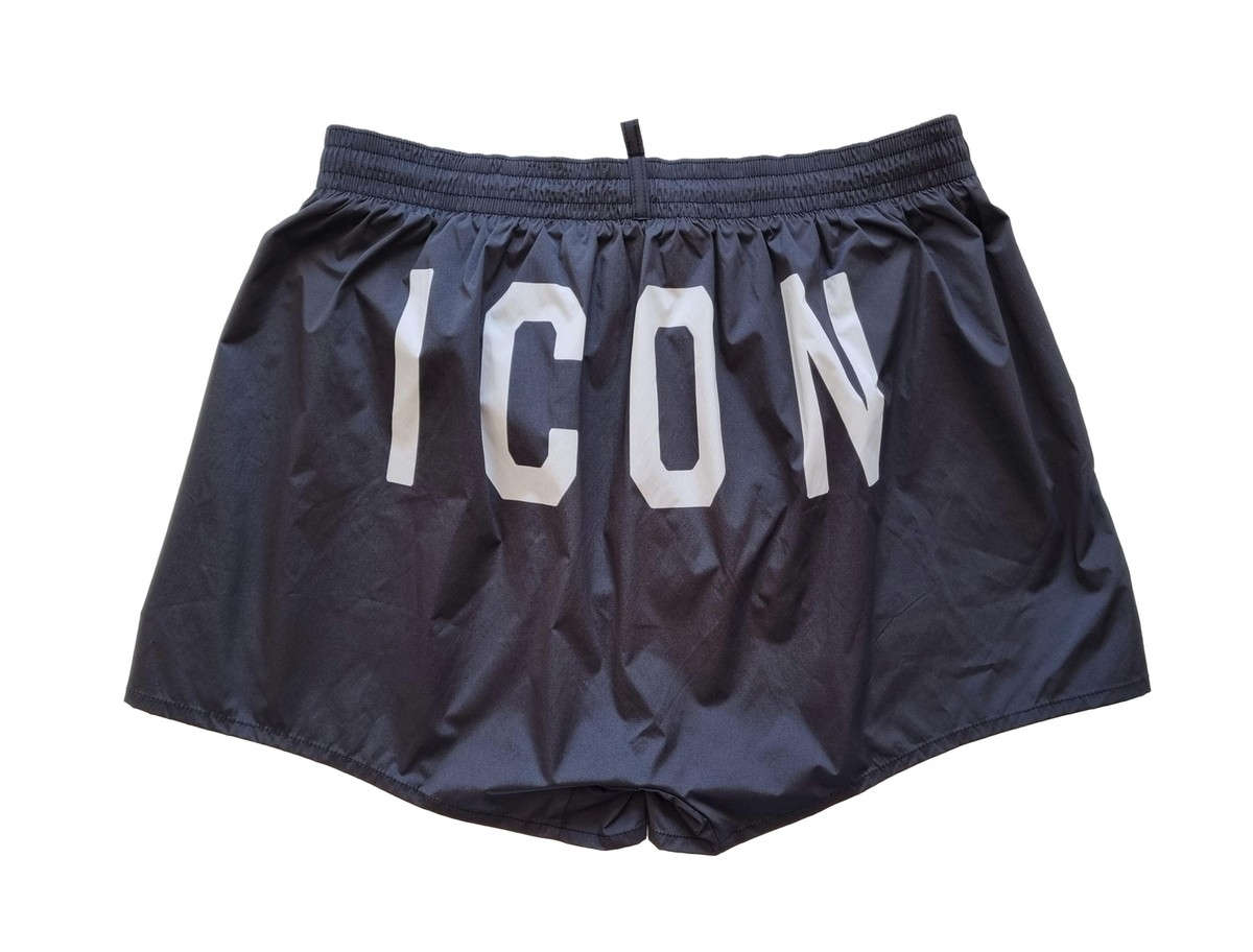 DSQUARED costume da bagno uomo boxer midi icon D7B643730.01852 nero | eBay