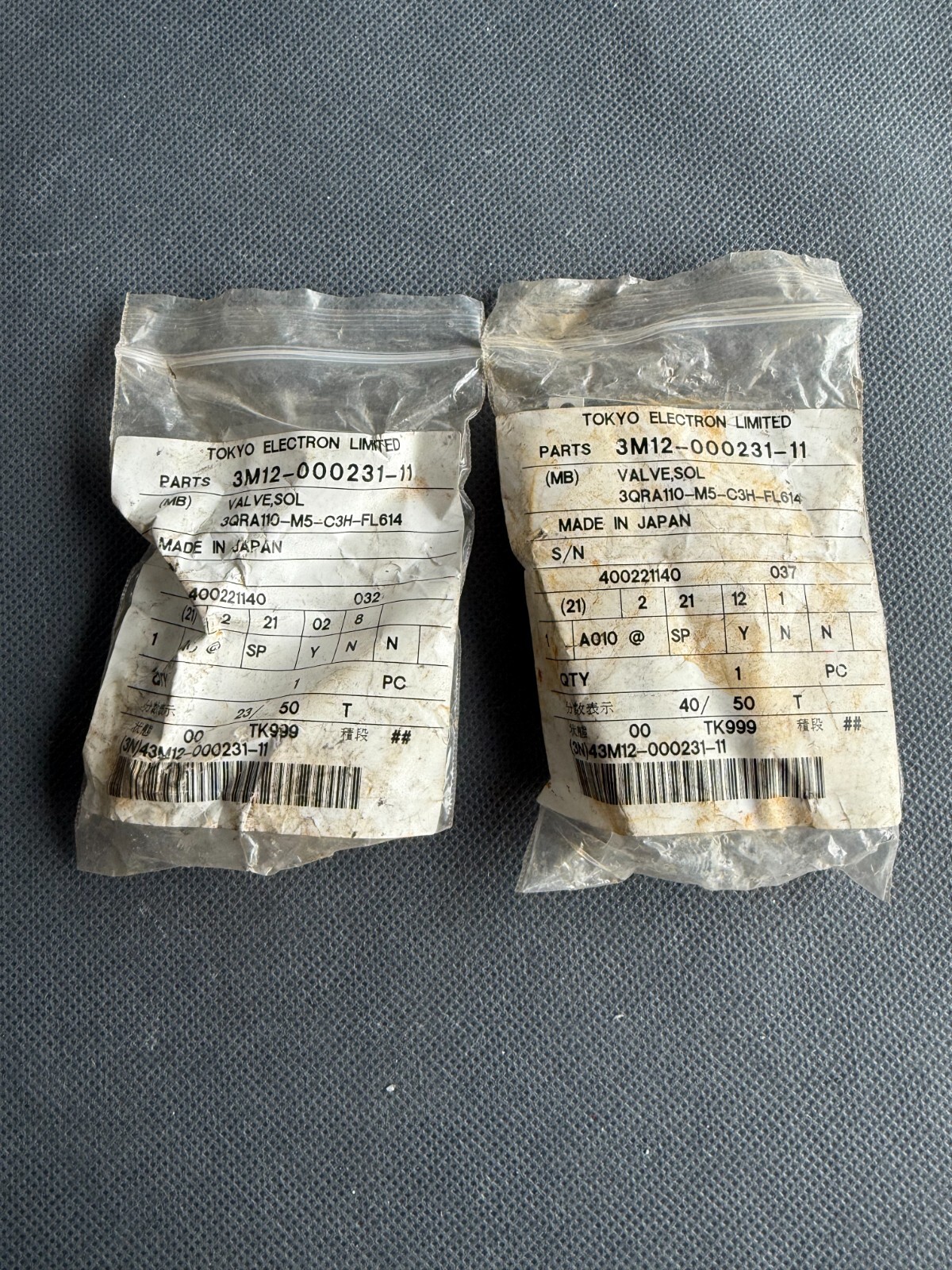TOKYO ELECTRON LIMITED 3M12-000231-11 CKD 3QRA110-C3H
