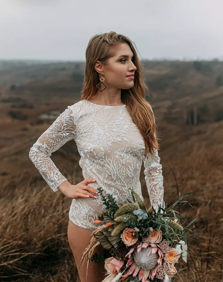 Forest Luna Lace Body Suit Bridal Bodysuit Wedding Dress