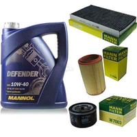 MANN-FILTER Inspektionspaket 5L Mannol Defender 10W-40 FüR Lancia Lybra Sw 2.4