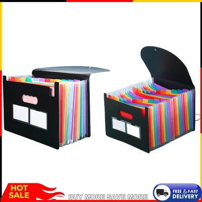 Paper Organizer with Colored Tabs Plastic File Organizer for School Home Office