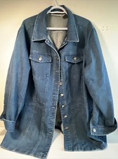 Romans Women's Denim Jacket 22w Blue Buttons Pockets Gently Pre-owned Dark Wash