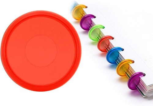 104 Pieces Mini Plastic Book Binding Discs, 8 Colors Binding Ring Discs Expansio - Picture 3 of 3