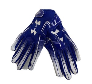 blue youth football gloves