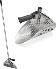 Long Handle Sand Scoop with Shovel for Metal Detecting, Metal Detector at Beach
