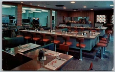 Toledo Ohio 1950s Postcard Holiday House Coffee Shop Buddie's Food Service