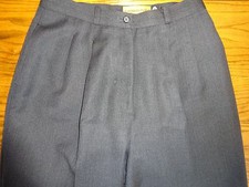 WOMEN'S CLASSIQUES ENTIER GRAY PANTS 100 WOOL FULLY LINED 10P INSEAM 28