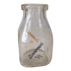 Vintage Half Pint Glass Milk Bottle Zimmerman's Dairy New Mahoning Pennsylvania