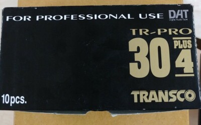 TRANSCO TR-PRO 30+4 DAT Digital Audio Tape, Box of 10 - new, free shipping