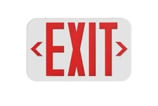 Hubbell Lighting Compass CE Series White 2-Light LED Emergency Light RED / GREEN