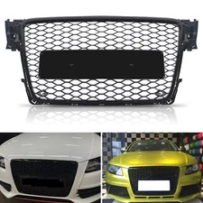 Honeycomb Grille New For 09-2012 Audi A4/S4 B8 8T RS4 Front Bumper Mesh Style US
