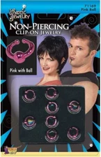 Forum Novelties 71169 Body Piercing-Ball Ring, One Size, Pink