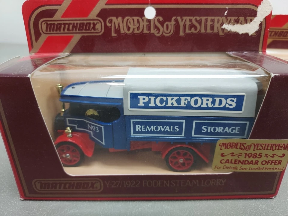 4 1984 Matchbox Models of Yesteryear 38 Mercedes '22 Foden '18 Crossley '07 Unic - Image 2 of 4
