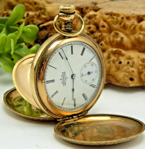 Antique Ladies Hunting Case Elgin Grade 117 6 size 7 jewel pocket watch @ 1894