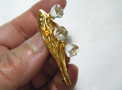 Sweet Vintage Swarovski Crystal Memories Mini Lily of the Valley