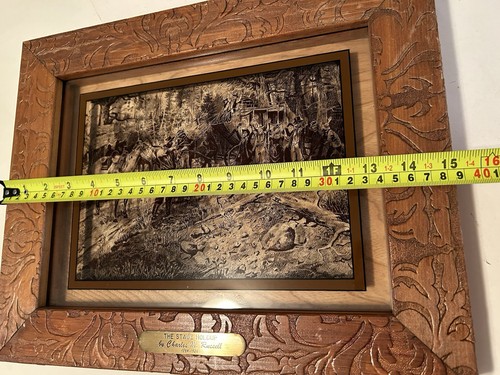 BÜHNENÜBERHOLDER CHARLES RUSSELL GERAHMTER KUNSTDRUCK LUZIDES FOTO AUF GLAS - Bild 13 von 14