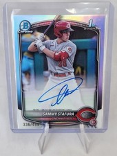 2025 Bowman Sammy Stafura 1st Bowman Chrome Auto Refractor #CPA-SS /499 Reds