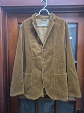 Vintage Ralph Lauren Polo Jeans Brown Tan Corduroy Blazer Large Y2K