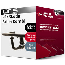 Anhängerkupplung abnehmbar + E-Satz 13pol spezifisch für Fabia Kombi 07-10 neu