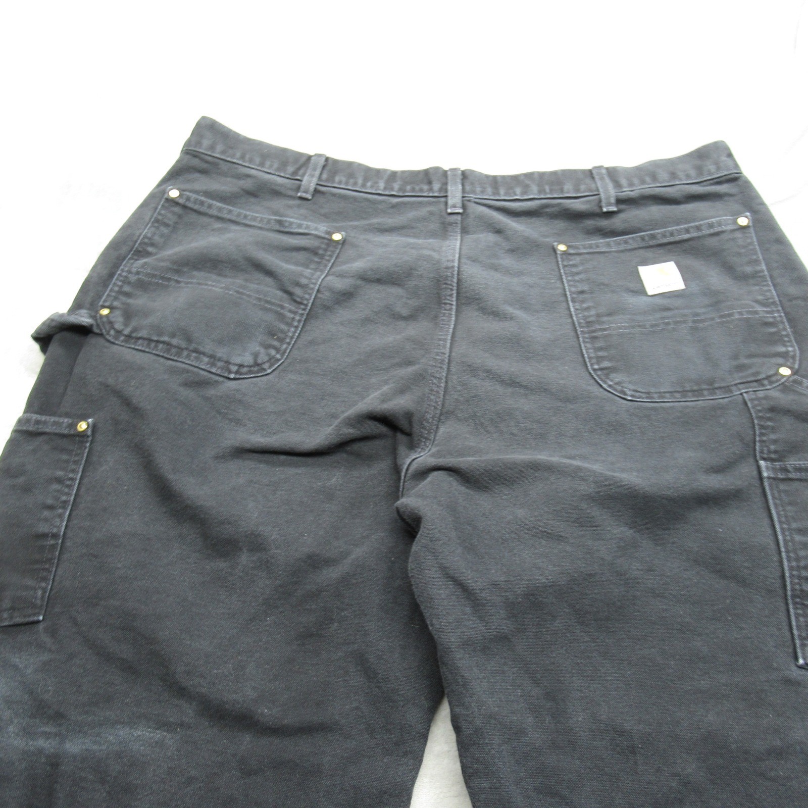 Carhartt Work Pants Mens 40x30 Black Firm Duck Double Knee Dungaree VTG USA thumbnail 14