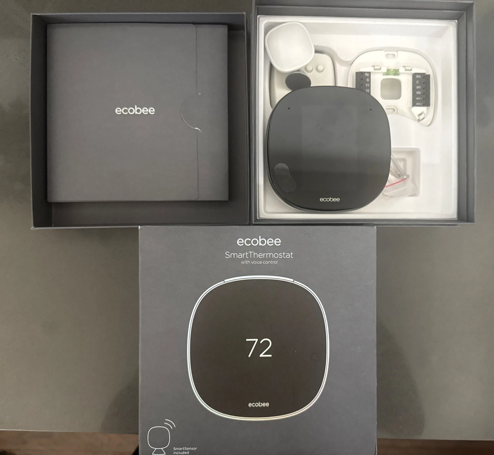 ECOBEE SMART THERMOSTAT - PROGRAMMABLE WIFI THERMOSTAT EB-STATE5-01 - BLACK