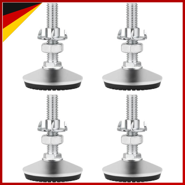 StellfüßE HöHenverstellbar M10 X 50Mm 4 StüCk SchraubfüßE Mit Rutschfester Basis-image