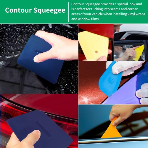 Arayker Vehicle Vinyl Wrap Applicator Tool Kit Car black, blue, red - 第 2/9 張圖片