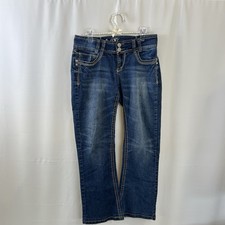 Wallflower The Luscious Curvy Fit Jeans Embroidered Pockets Size Juniors 11