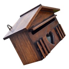 Wooden Wall Mounted Post Box Rainproof Suggestion Letter Box for Home Company