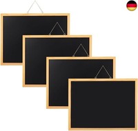4 StüCk Schwarz Kreidetafel Zum AufhäNgen, 30 X 40 Cm Holzrahmen, Tafel Zum B