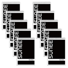10 Pack White 6x9 Spiral Steno Pads 60 Sheets Gregg Rule Notebook Sheets White
