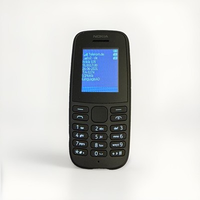 Ersatzhandy   Tastenhandy   Nokia 105 TA-1174 Dual Sim Schwarz Klassiker